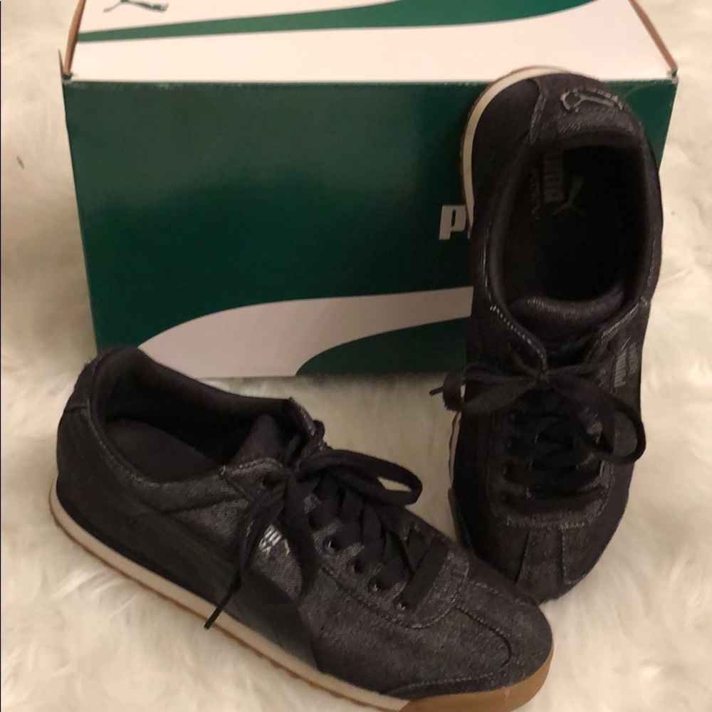 Puma Denim Gum2•Black-Steel Gray..Size 8.